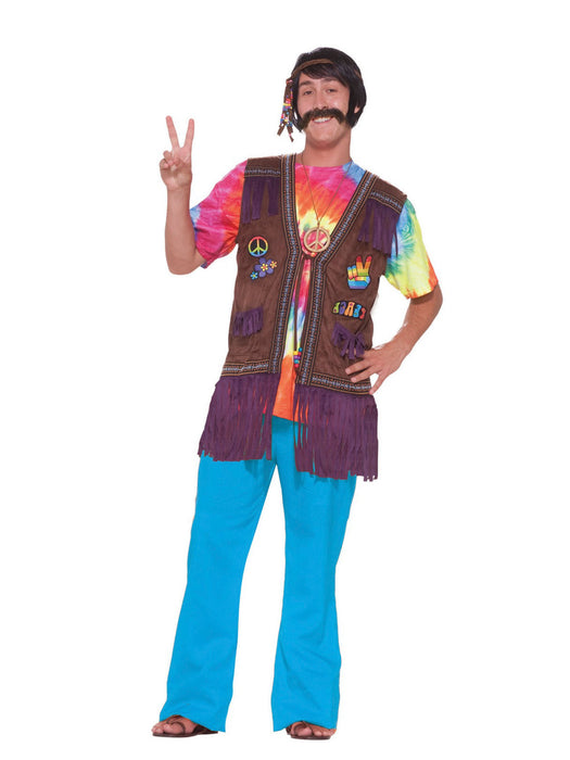 Hippie Vest for Adults - X-Large - costumesupercenter.com