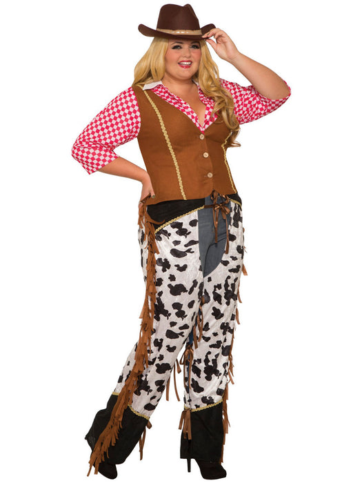 Curvy Cowgirl Rancher Womens Costume - costumesupercenter.com