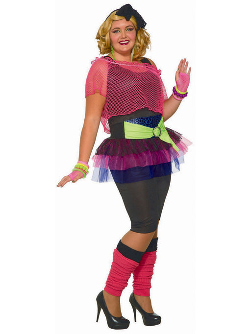 Womens Curvey 80's Throwback Costume - costumesupercenter.com