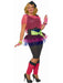 Womens Curvey 80's Throwback Costume - costumesupercenter.com