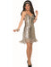 Womens Silver Sequin Disco Dress - costumesupercenter.com