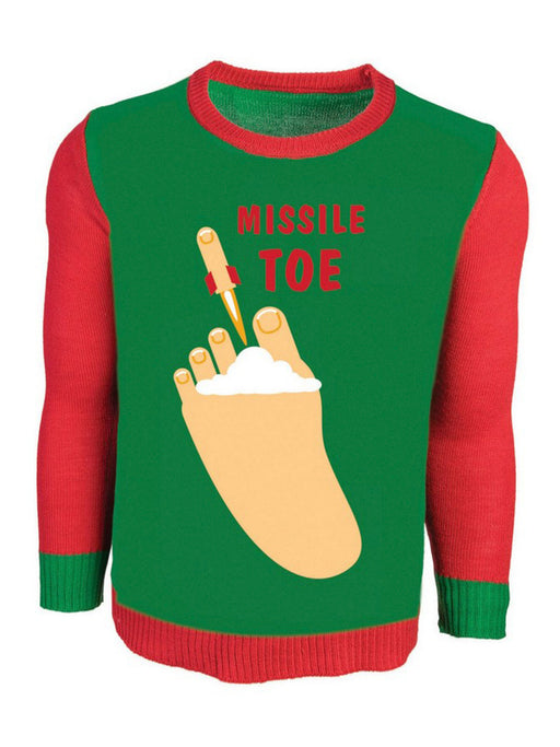 Missile Toe Adult Ugly Sweater - costumesupercenter.com