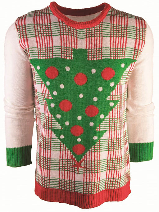 Men's Christmas "Upside Down Tree" Sweater - costumesupercenter.com