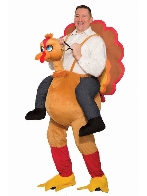 Ride-A-Turkey Adult Costume - costumesupercenter.com
