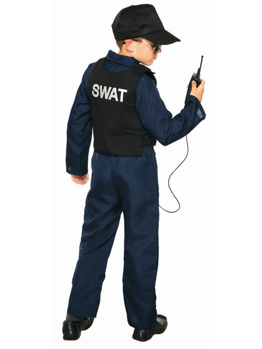 SWAT Unisex Jumpsuit and Cap - costumesupercenter.com