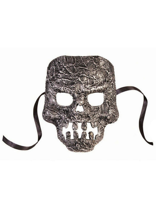 Silver Masquerade Skeleton Mask - costumesupercenter.com