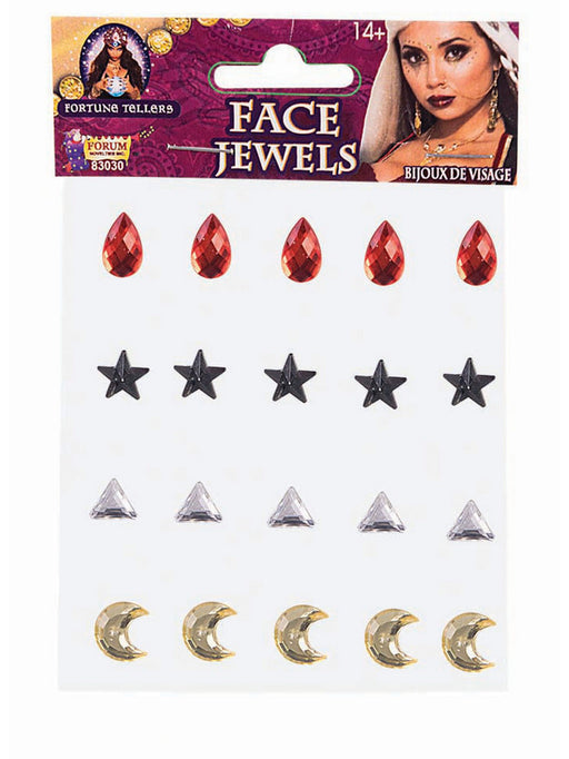 Fortune Teller Face Jewels - costumesupercenter.com