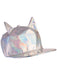 Child Silver Holographic Cap with Ears - costumesupercenter.com