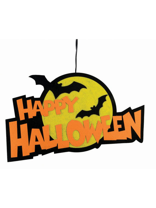Happy Halloween Felt Plaque - costumesupercenter.com