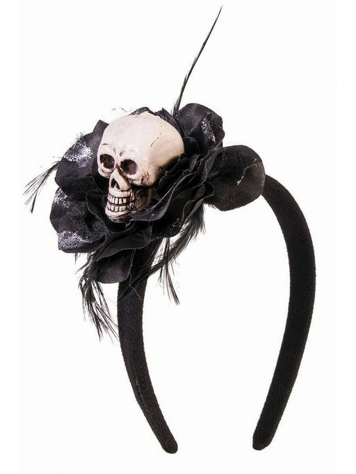 Flowers and Skull Headband - costumesupercenter.com