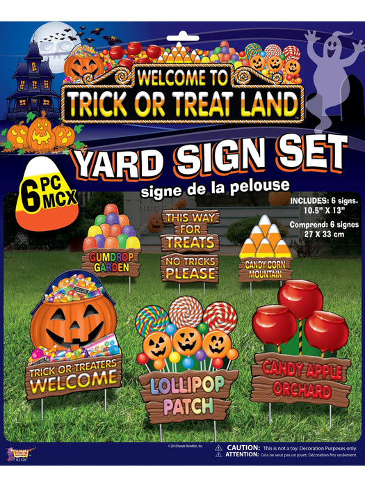 Trick Or Treat Land - Lawn Sign Set - costumesupercenter.com