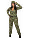 Sexy Adult Army Jumpsuit And Hat - Plus - costumesupercenter.com