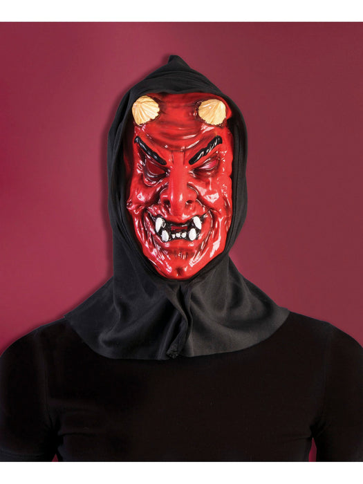 Hooded Devil Mask - costumesupercenter.com