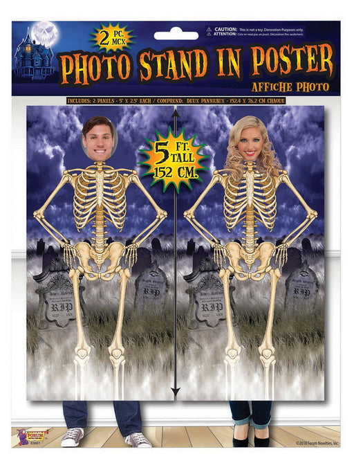 Skeleton Photo Stand-in Poster - costumesupercenter.com