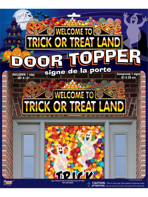 3 Foot Trick or Treat Land Door Topper Decoration - costumesupercenter.com