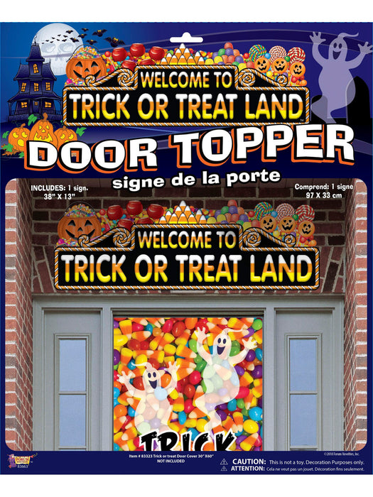 Trick or Treat Land Door Topper Decoration - costumesupercenter.com