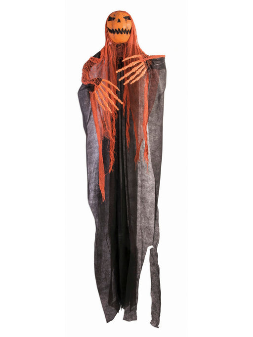 5 Foot Light And Sound Pumpkin Ghost Decoration - costumesupercenter.com