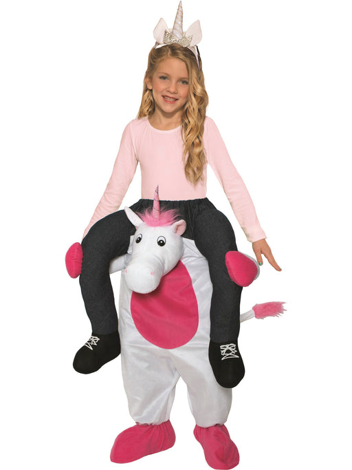 Girls Ride On Unicorn Costume - costumesupercenter.com