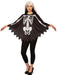 Women's Skeleton Bones Black Poncho Costume - costumesupercenter.com