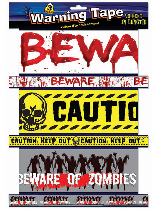 Halloween Beware and Caution Tape Variety Pack - costumesupercenter.com