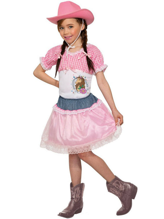 Kid's Pink Cowgirl Costume - costumesupercenter.com