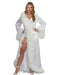 Vintage Hollywood Marabou Satin Robe Adult Costume - costumesupercenter.com
