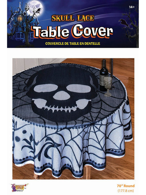 Skull Lace Tablecover Decoration - costumesupercenter.com