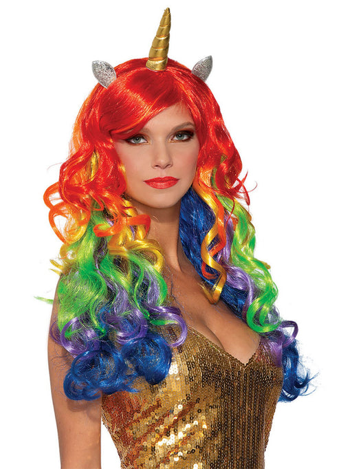 Adult Classic Unicorn Rainbow Wig - costumesupercenter.com