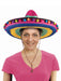 Deluxe Striped Sombrero with Pom Poms - costumesupercenter.com