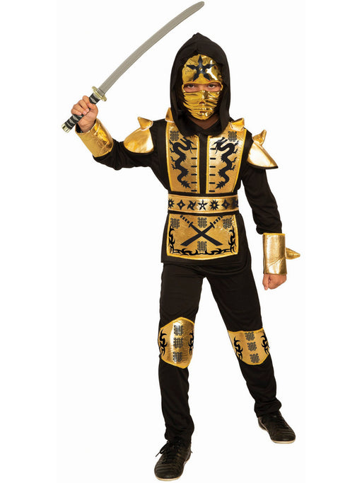 Child Golden Ninja Costume - costumesupercenter.com