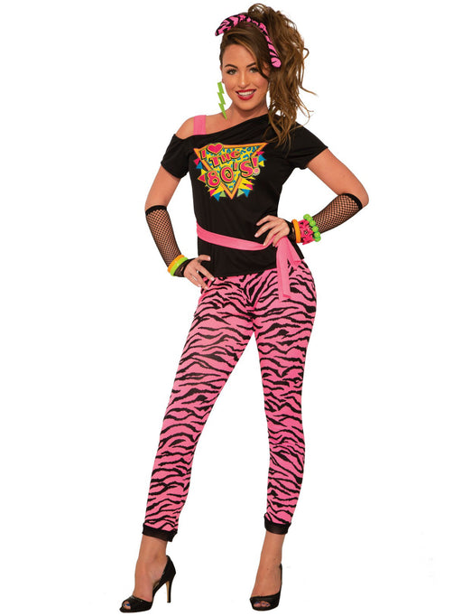 Women's 1980's Neon Pink Wild Child Costume - costumesupercenter.com