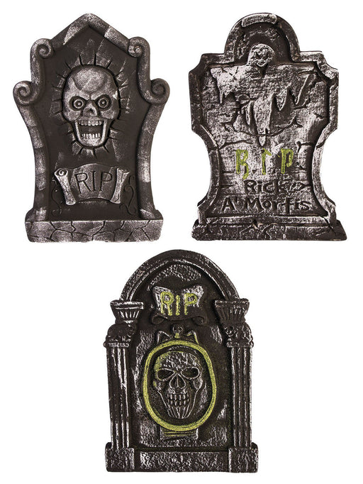 3 Piece RIP Tombstone Assortment - costumesupercenter.com