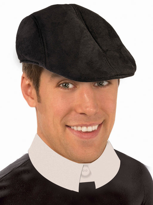 Adult Black Suede Cap - costumesupercenter.com