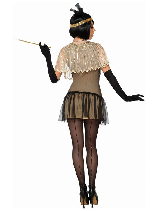 Roar 20's Beige Sequin Shawl - costumesupercenter.com