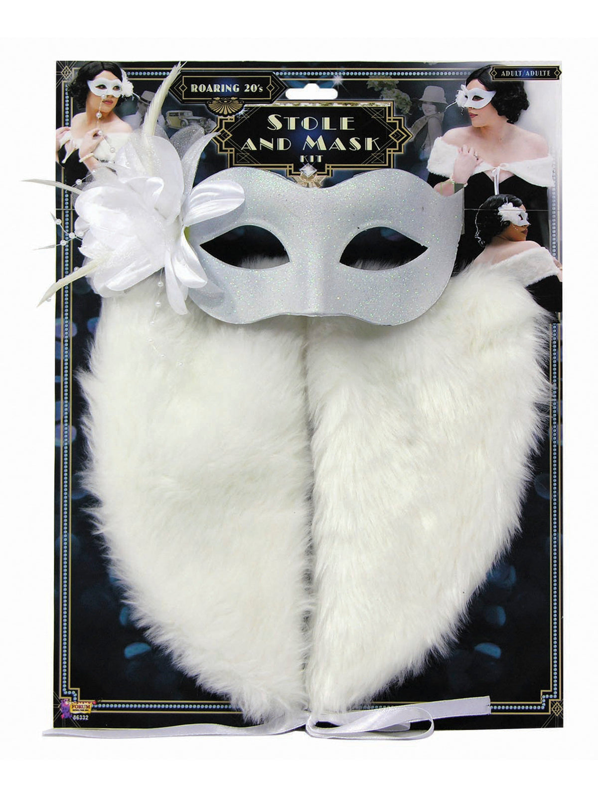 Flapper Stole & Mask Set — Costume Super Center