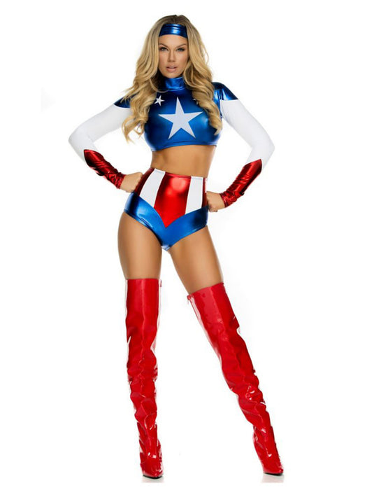Women's Sexy Pretty Patriot Costume - costumesupercenter.com