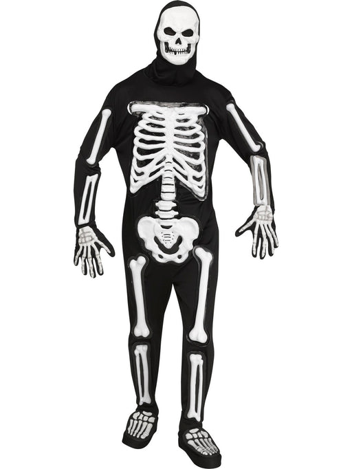 LED Skele-bones Light Up Costume for Men - costumesupercenter.com