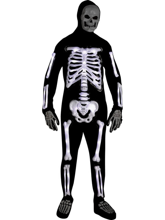 LED Skele-bones Light Up Costume for Men - costumesupercenter.com