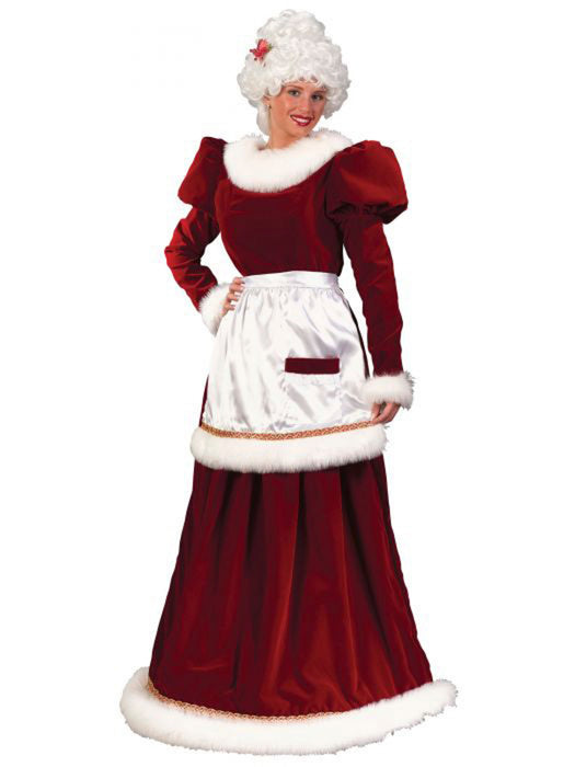 Velvet Mrs. Claus Costume - costumesupercenter.com