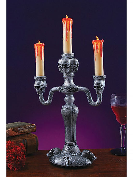 14-inch Light Up Candelabra with LED Flames - costumesupercenter.com
