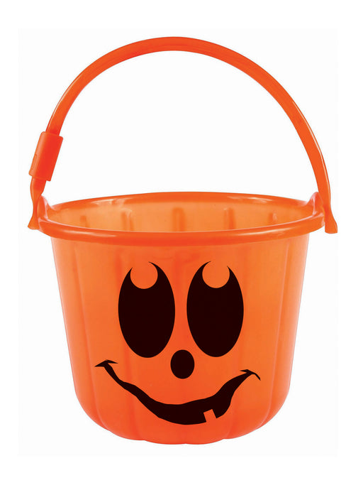 12-inch Orange Pumpkin Light Up Candy Bucket - costumesupercenter.com