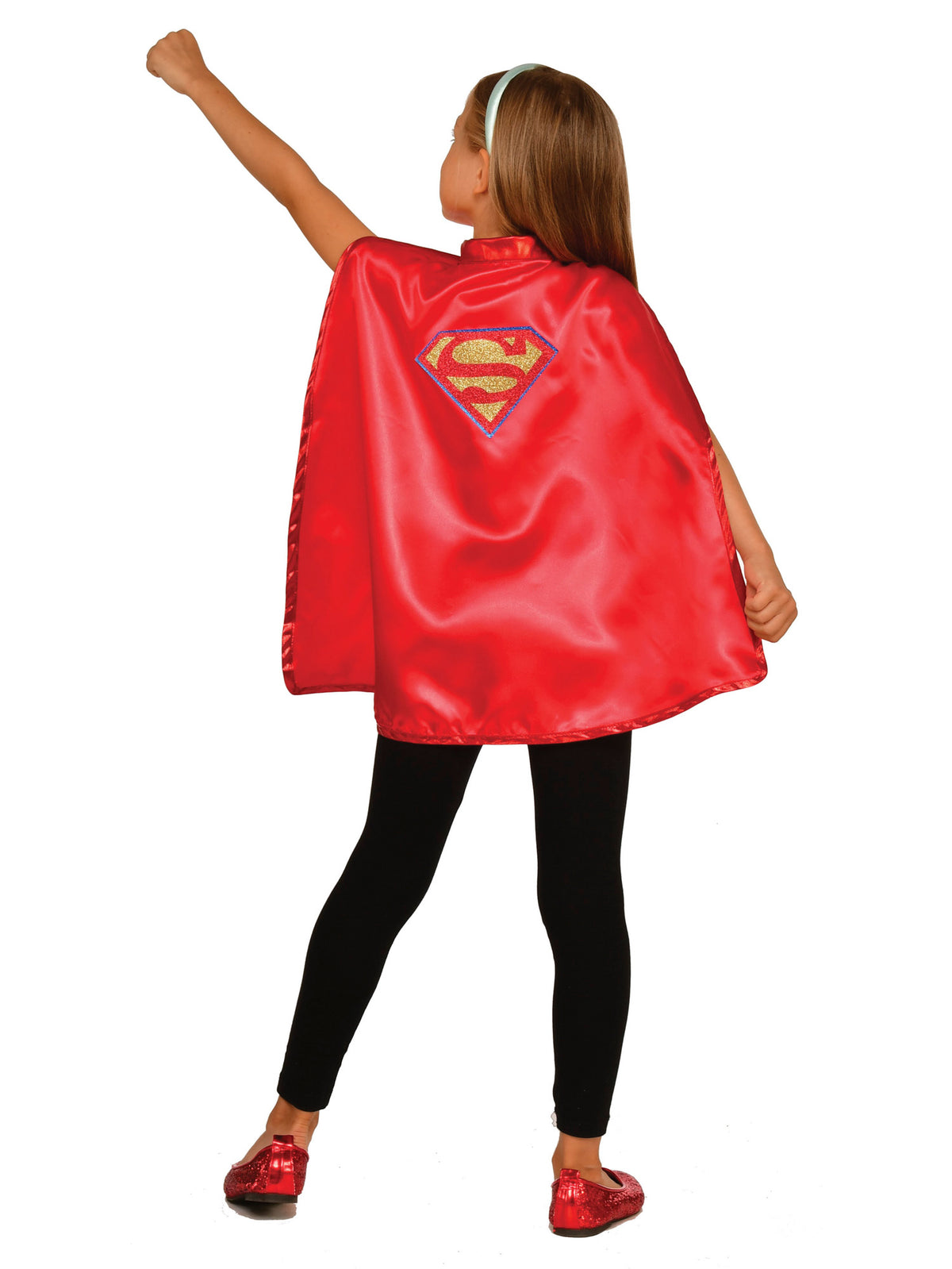 Superhero Girl Set with Top, Highwaist Bottoms, and Cape