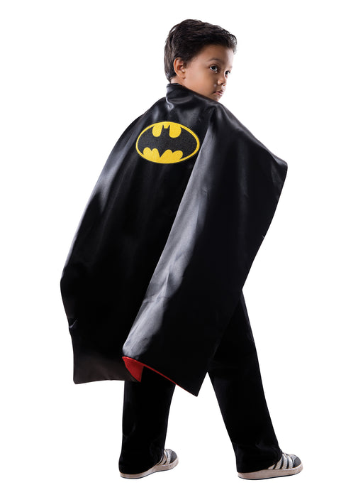 Boys' Batman and Superman Reversible Cape - costumesupercenter.com