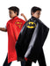 Boys' Batman and Superman Reversible Cape - costumesupercenter.com