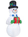 Snowman Holding Gifts Inflatable Airblown Decor - costumesupercenter.com