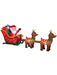 5 Ft Airblown Santa Sleigh With Reindeer Scene Decoration - costumesupercenter.com