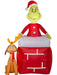 Inflatable Airblown The Grinch & Max Chimney Christmas Prop - costumesupercenter.com