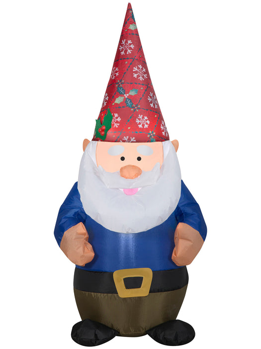 4 Ft. Airblown Inflatable Christmas Gnome - costumesupercenter.com
