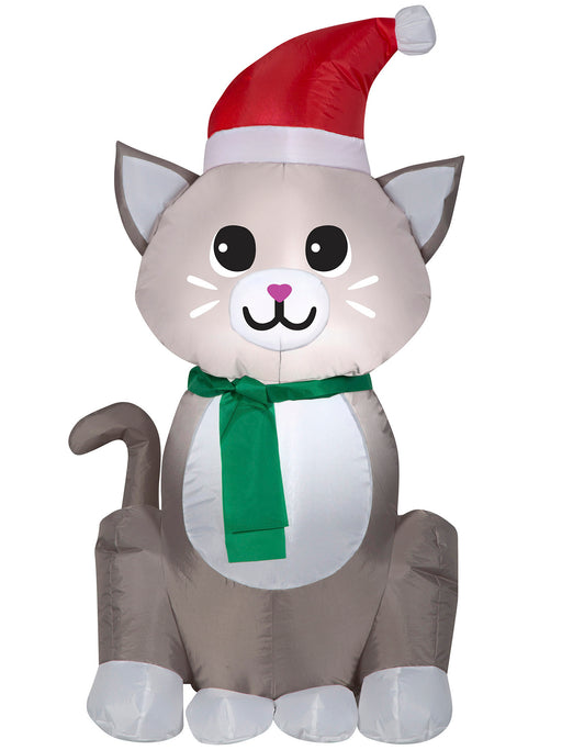 3.5 Ft. Airblown Inflatable Christmas Cat - costumesupercenter.com