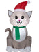3.5 Ft. Airblown Inflatable Christmas Cat - costumesupercenter.com